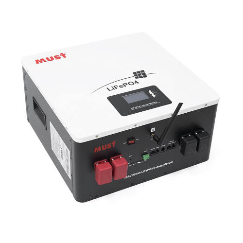 Аккумуляторная батарея Must LiFePO4 LP16-24200 25.6V 200Ah, 5,12kWh, BMS100A@8S, CAN2.0/RS232/RS485, 6000 cycles, 486x442x250,44kg-copy