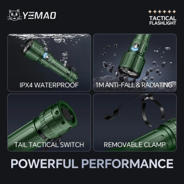 Фонарь YEMAO YM-A83 3KX50, 1x21700, ЗУ Type-C