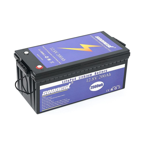 Аккумуляторная батарея SOONEST LiFePO4 12,8V 200Ah,(50/100A), 0°C до 50°C, винт M8, 530*250*270 мм. 21 кг