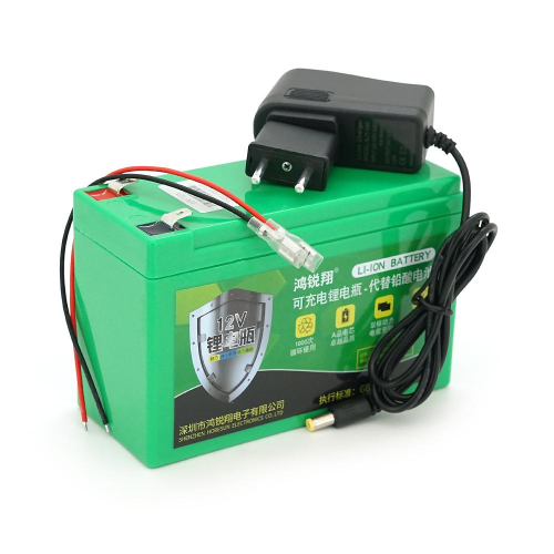 Акумуляторна батарея літієва QiSuo 12 V 12A з елементами Li-ion 18650 (150X65X94) вага 964 грам + зарядний пристрій 12,6 V 1A