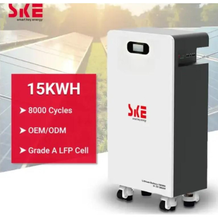 Аккумулятор SKE SK-ST15000 LiFePO4 51.2V 300Ah 15 кВт·ч, 8000 циклов, напольный Аккумулятор SKE SK-ST15000 LiFePO4 51.2V 300Ah 15 кВт·ч, 8000 циклов, напольный