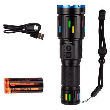 Тактический фонарь YEMAO YM-G560Y, 1200LM, аккумулятор 26650 (5000 mAh), функция лампы