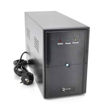 ИБП Ritar  E-RTM1000 (600W) ELF-L, LED, AVR, 3st, 3xSCHUKO socket, 2x12V7Ah, metal Case Q2 (405*195*285)  9,8 кг (340*120*190)