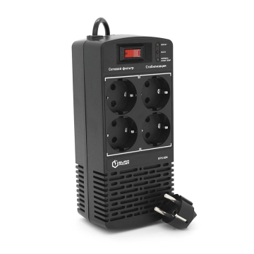 Стабилизатор напряжения релейный Europower EPX-604 600VA 300W, input:184~276V, output:220V±10%, 4 SHUKO, Q