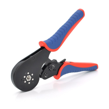 Кримпер CINLINELE HCS8 16-6 для обтиску кабельного наконечника, blue-red + набір кабельних наконечників (VE0508, VE7508, VE1008, VE1508, VE4009, VE2508)