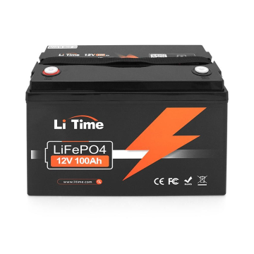 Акумуляторна батарея Li-TIME LiFePO4 12.8V 100Ач 1280Wh, (100/100A) M8, 329*172*214mm