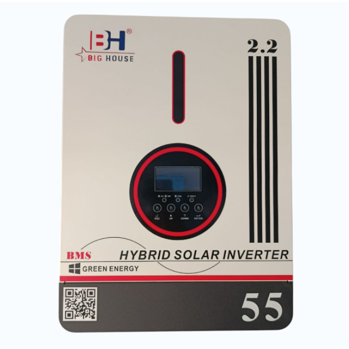 Гибридный инвертор BIG HOUSE SP-2200, 2200VA, 1800W, 12V, ток заряда 60A, MPPT (80А, 55-450 Vdc), 290х367х111 Гибридный инвертор BIG HOUSE SP-2200, 2200VA, 1800W, 12V, ток заряда 60A, MPPT (80А, 55-450 Vdc), 290х367х111