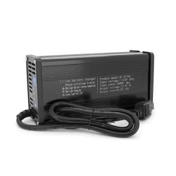 Зарядний пристрій Jinyi для акумуляторів LiFePo4 72V(87,6V),24S,18A,штекер Triangle plug (T-tipe/IEC/C13 N+L-), з індикацією,BOX