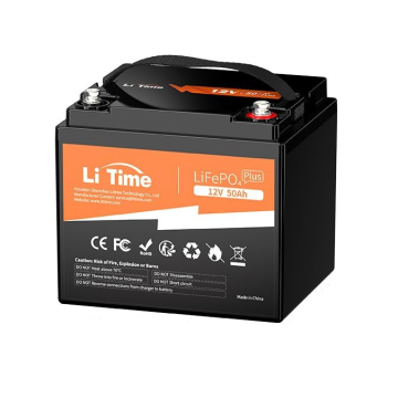 Акумуляторна батарея Li-TIME LiFePO4 12,8V 50Ah 640Wh(100/100A), заряд 14,4В/10А, (198 x 166 x 170мм), 5,24kg, Q1