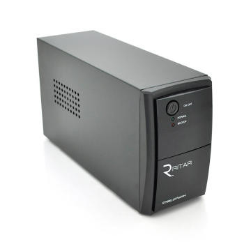 ДБЖ Ritar RTP500L-UX-IEC (300W) Proxima-L, LED, AVR, 3st, USB, 4x IEC-320 C14, 145-290Vac, 1x12V4.5Ah, plastik Case