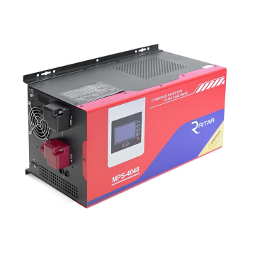 Гібридний інвертор RITAR RTSWm-MPPT-MPS-4048, 4000W, 48V, струм заряду 0-45A, 180-265V, MPPT (60А, 64-130Vdc)