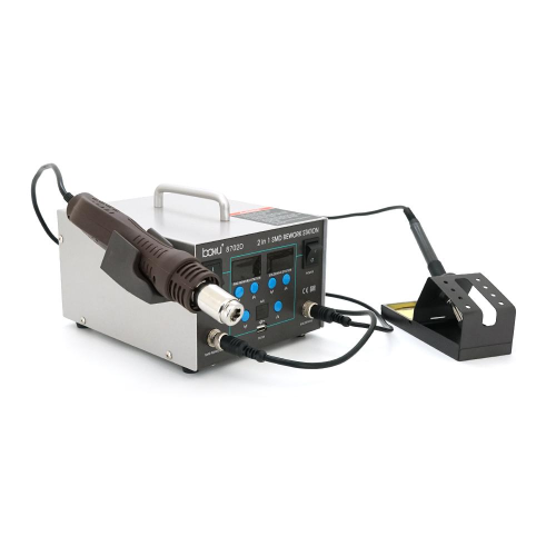 Паяльная станция BAKKU BA-8702D цифровая индикация, фен, паяльник (335*276*210) 4,43 кг