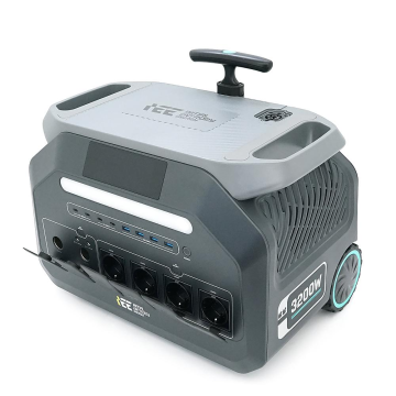 Портативна зарядна станція P3200, 3200W/2048Wh LiFePO₄, MPPT 1000W max, 2xDC5521-12V-8A, CarPort-12V-10A, 4xAC230V, 4xUSB-A-15W, 4xUSB