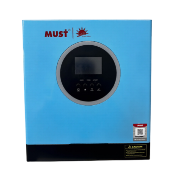 Гібридний інвертор MUST PV18-3524ECO, 3500W, 24V, струм заряду 60A, 160-275V, MPPT (100А, 60-360 Vdc), 367,4x254,5x103 мм. Вага: 5.5 кг.