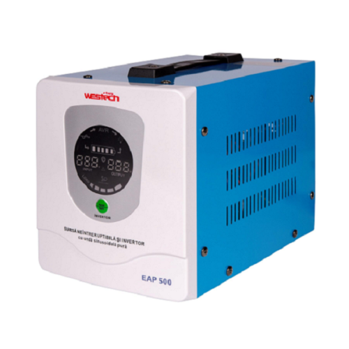 ИБП с правильной синусоидой Westech EAP DUAL ULTIMATE-800VA/500W 12V, однофазный, напольного монтажа, LED дисплей, DC150-270V, AC230±8%, 2*Shuko, Q8