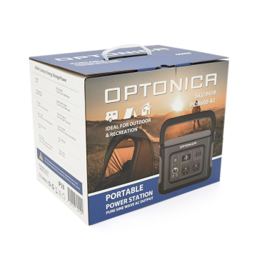 Зарядна станція Optonica B600-A1. Місткість 512Wt/h, Потужність 600W. Out:2xAC230, 2хDC13.3V/10A, USB-3x5V/2.4A, Type-C 100W(PD), 290х210х204мм. 7.9кг