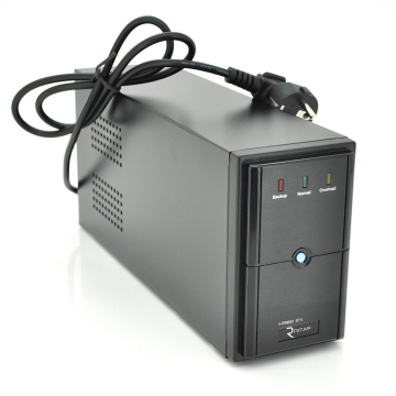 ИБП Ritar  E-RTM600 (360W) ELF-L, LED, AVR, 2st, 2xSCHUKO socket, 1x12V7Ah, metal Case  Q4 (310*85*140)