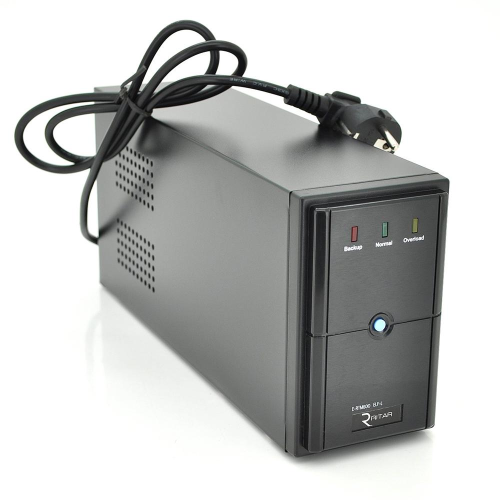 ИБП Ritar E-RTM600 (360W) ELF-L, LED, AVR, 2st, 2xSCHUKO socket, 1x12V7Ah, metal Case Q4 (310*85*140)
