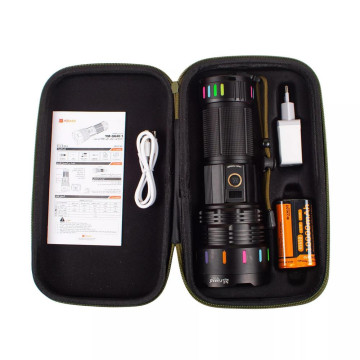 Дальнобойный фонарь YEMAO YM-G646-1, 4000LM, аккумулятор 45650 (10000 mAh), чехол, блок питания