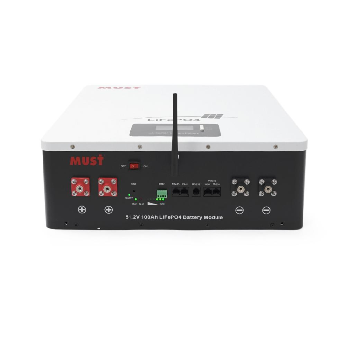 Аккумуляторная батарея Must LiFePO4 LP16-48100 51.2V 100Ah, 5,12kWh, BMS100A@16S, CAN2.0/RS232/RS485, 6000 cycles, 625x442x177,44kg Аккумуляторная батарея Must LiFePO4 LP16-48100 51.2V 100Ah, 5,12kWh, BMS100A@16S, CAN2.0/RS232/RS485, 6000 cycles, 625x442x177,44kg