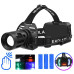 Ліхтар налобний CARBON BL-2322-TG+3LED(white+red+blue+green), Motion Sensor, 3x18650, ЗУ Type-C, zoom оптом