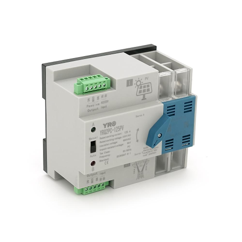 Автомат ввода резерва (АВР) двухполюсный RQ2PC-125PV , 220V/125A на DIN-рейку для инверторов
