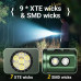 Тактический фонарь YEMAO YM-F337X, 3500LM, аккумуляторы 18650 + 18350 (3200 + 1500 mAh), боковые светодиоды (красный, синий,