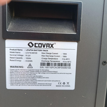 Аккумуляторна батарея LCV19-48100 Covax LiFePO4 51,2V 100Ah 5kWh