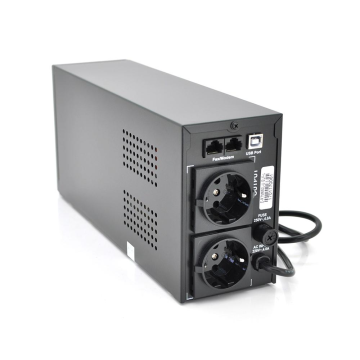 ИБП Ritar  E-RTM650L-U (390W) ELF-L, LED, AVR, 2st, USB, 2xSCHUKO socket, 1x12V7Ah, metal Case Q4 (370*130*210) 4,8 кг (310*85*140)
