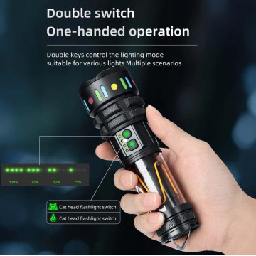 Фонарь YEMAO YM-A5 TG 30W, 1x21700, Power Bank, ЗУ Type-C, zoom, функция лампы