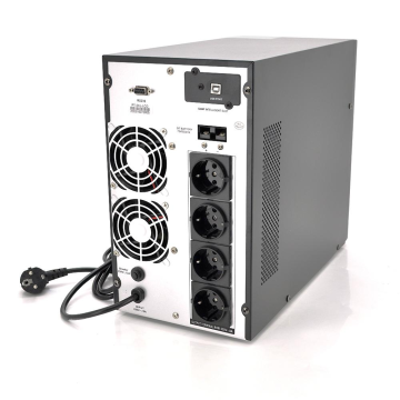 ДБЖ з правильною синусоїдою Ritar PT-2KL-LCD, 2000VA (1800Вт), 72В, Струм макс. 5A, під зовнішній АКБ (405*190*326), Q2