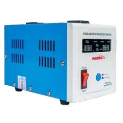 Стабилизатор напряжения Westec MSER 2000 VA-V2/1600W однофазный,сервопривод,напольного монтажа,LED дисплей,диап130-260V,AC230±3%,2*Shuko,146x237x170mm