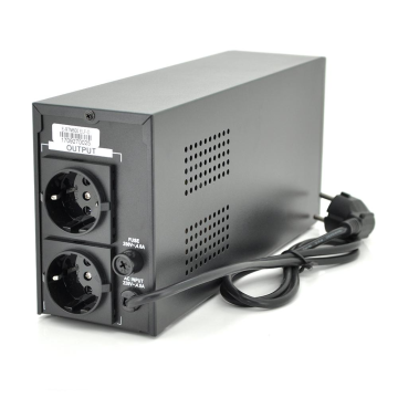ДБЖ Ritar E-RTM600 (360W) ELF-D, LCD, AVR, 2st, 2xSCHUKO socket, 1x12V7Ah, метал Case Q4 (370*130*210) 4.8 кг (310*85*140)