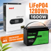 Комплект резервного живлення LiFePO4 1280 Wh + Інвертор MUST PV1800-2012 ECO, 2000VA/1600W
