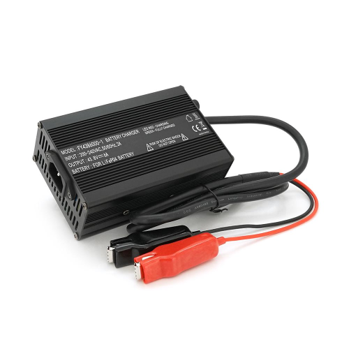 Зарядний пристрій для акумуляторів LiFePo4 36V(43.8V),12S,6A,крокодили,135x90x50mm