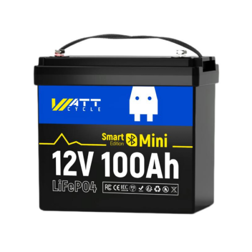 Аккумуляторная батарея WattCycle LiFePO4 WT12V100AH100MINIBT Bluetooth 12,8V 100Ah, 1,28kWh, BMS50A@4S, 6000 cycles, 229x138x208, 9.5kg