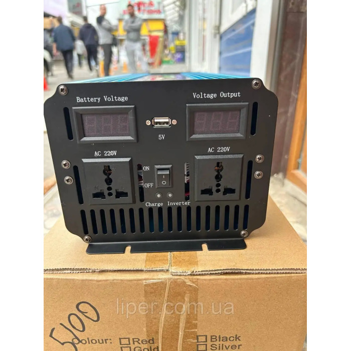 Преобразователь напряжения Wimpex WX-5100 5000W 12V UPS, чистая синусоида, зарядка АКБ Преобразователь напряжения Wimpex WX-5100 5000W 12V UPS, чистая синусоида, зарядка АКБ