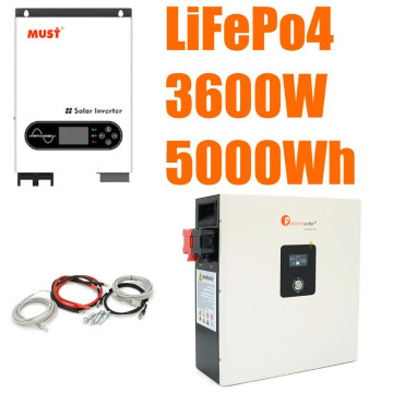 Комплект резервного питания MUST 3.6 кВт + FelicityESS LiFePO4 аккумулятор 24V 200Ah (5,12 кВт·ч)