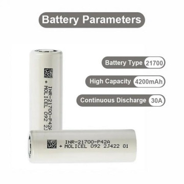 Акумулятор 21700-P42A, Molicel, 4200mAh, 30A