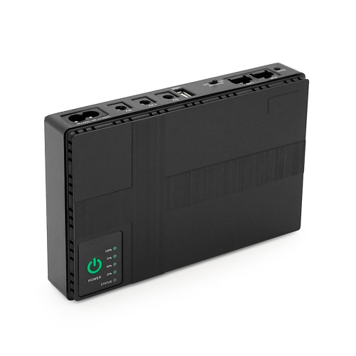 ИБП UPS-18W DC1018P для роутеров/коммутаторов/PON/POE-430, 5//9/12V, 1A, 12000MAh(4*3000MAh), Black, BOX