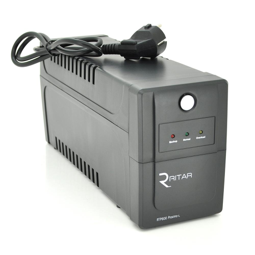 ИБП Ritar RTP600 (360W) Proxima-L, LED, AVR, 2st, 2xSCHUKO socket, 1x12V7Ah, plastik Case ( 340 х 140 х 205 ) 4,46 кг Q4
