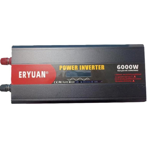 Преобразователь напряжения 6000W Чистый Синус 12V→220V LCD инвертор ERYUAN ERYUAN