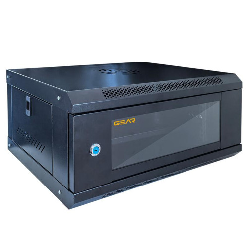 Шкаф серверный настенный GEAR 4U 19'' 530x400x240 мм., Черный (GWMSN-4U)