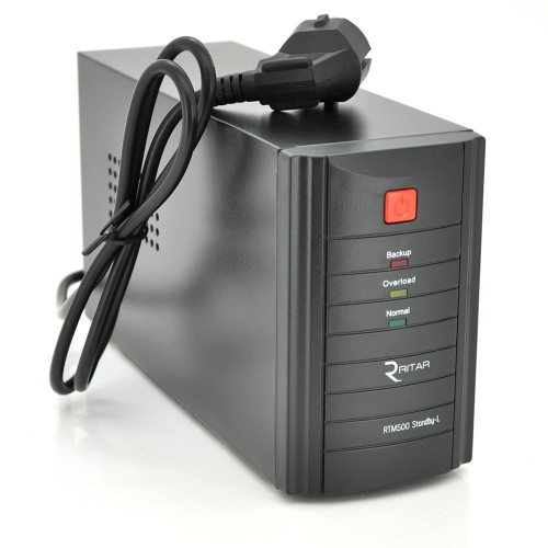 ИБП Ritar RTM500 (300W) Standby-L, LED 1st, 2xSCHUKO socket, 1x12V4.5Ah, metal Case ( 260 х 85 х 140 ) Q4