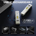 Фонарь YEMAO YM-M28 2XPL+COB(White+Red)+UV, Li-Ion аккумулятор, ЗУ Type-C, клипса