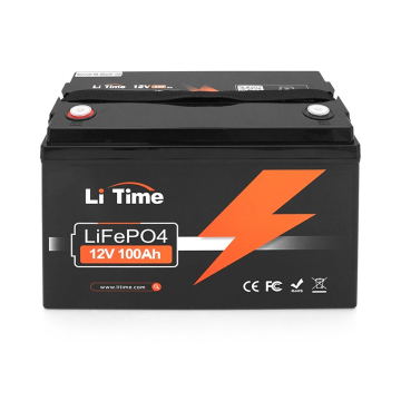 Акумуляторна батарея Li-TIME LiFePO4 12.8V 100Ач 1280Wh, (100/100A) M8, 329*172*214mm