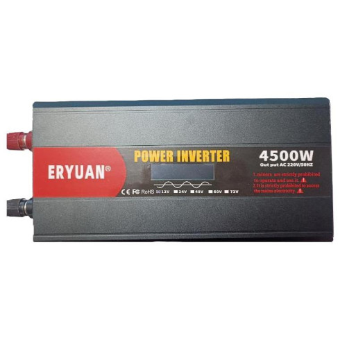 Преобразователь напряжения 4500W Чистый Синус 12V→220V LCD инвертор ERYUAN ERYUAN