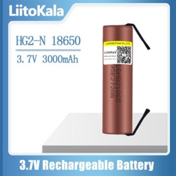 Акумулятор високострумовий 18650, LiitoKala HG2-N, 3000mah, з контактами під паяння, оптом