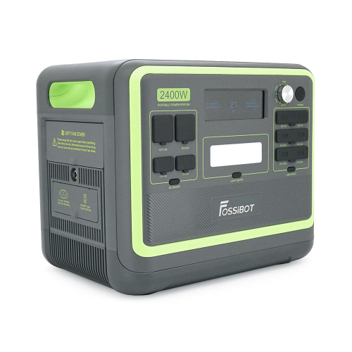 Портативная зарядная станция FOSSiBOT F2400, 2200W/2048Wh LiFePO₄, MPPT 500W max, XT60-12V/25А, 2xDC5521-12V-3A, CarPort-12V-10A, 2xAC230V, 2xUSB-A-18