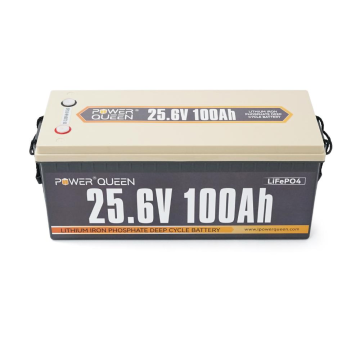 Акумуляторна батарея LiFePO4 Power Queen 25.6V 100Ah, 2560Wh, BMS 100A, 532*207*215мм
